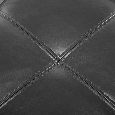 HOMCOM Large 51" Tufted Faux Leather Ottoman Storage Bench For Living Room, Entryway, Or Bedroom 4 HOMCOM Large 51" Tufted Faux Leather Ottoman Storage Bench For Living Room, Entryway, Or Bedroom - Image 4