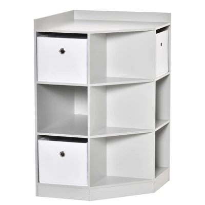 HOMCOM Wooden Kids Cabinet Freestanding Corner Storage Drawer Toys Clothes Books Organizer Dresser Children Bookcase Display Shelf Wardrobe For Bedroom With Anti-toppling Hardware Drawers 3 HOMCOM Wooden Kids Cabinet Freestanding Corner Storage Drawer Toys Clothes Books Organizer Dresser Children Bookcase Display Shelf Wardrobe For Bedroom With Anti-toppling Hardware Drawers - Image 3