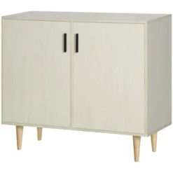 HOMCOM Modern Kitchen Storage Cabinet, Accent Sideboard With Adjustable Shelves And Wood Legs For Dining Living Room, Natural 7 HOMCOM Modern Kitchen Storage Cabinet, Accent Sideboard With Adjustable Shelves And Wood Legs For Dining Living Room, Natural -Homcom GUEST 62dbd20e be04 46db 8676 de8747370844