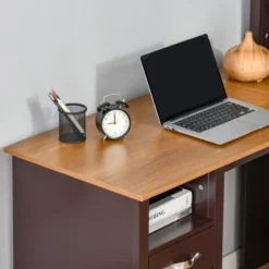 HOMCOM L-Shaped Computer Desk With Storage Shelves, Home Office Desk With Drawers And Cabinets -Homcom GUEST 636e765d e9f4 49fe 9e82 5a56f17db314