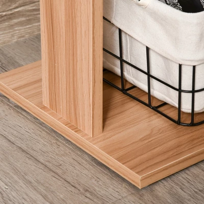 HOMCOM 360° Rotating Home Office Desk L Shaped Corner Computer Desk With Storage Shelves, Writing Table Workstation 6 HOMCOM 360° Rotating Home Office Desk L Shaped Corner Computer Desk With Storage Shelves, Writing Table Workstation - Image 6