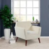 HOMCOM Traditional Living Room Chair, Armchair With Button Tufted Polygonal Straight Back, Single Sofa With Thick Padding