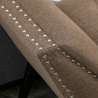 HOMCOM Modern Button Tufted Sitting Bench, Accent Fabric Upholstered Ottoman For Bedroom Or Living Room 5 HOMCOM Modern Button Tufted Sitting Bench, Accent Fabric Upholstered Ottoman For Bedroom Or Living Room - Image 5