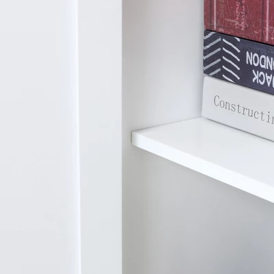 HOMCOM 48.5" Farmhouse Kitchen Pantry, Floor Storage Cabinet, Cupboard Organizer With Adjustable Shelves And 4-Doors For Dining Room 7 HOMCOM 48.5" Farmhouse Kitchen Pantry, Floor Storage Cabinet, Cupboard Organizer With Adjustable Shelves And 4-Doors For Dining Room - Image 7