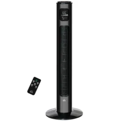 HOMCOM 37.75" Tower Fan Cooling For Bedroom With 3 Speeds, 12H Timer, 70° Oscillating, LED Panel, And Remote Control, Black -Homcom GUEST 69df7eed a95e 4fd4 9552 238267631d2c