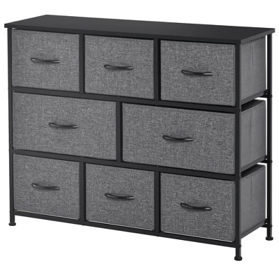 HOMCOM 8-Drawer Dresser, 3-Tier Fabric Chest Of Drawers, Storage Tower Organizer Unit With Steel Frame For Bedroom, Hallway 3 HOMCOM 8-Drawer Dresser, 3-Tier Fabric Chest Of Drawers, Storage Tower Organizer Unit With Steel Frame For Bedroom, Hallway - Image 3