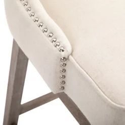 HOMCOM Upholstered Fabric Bar Height Bar Stools Set Of 2, 180° Swivel Nailhead-Trim Pub Chairs, 30" Seat Height With Rubber Wood Legs 10 HOMCOM Upholstered Fabric Bar Height Bar Stools Set Of 2, 180° Swivel Nailhead-Trim Pub Chairs, 30" Seat Height With Rubber Wood Legs -Homcom GUEST 6cbcdc7b 7f91 4d6a b077 57327a5cf3c1