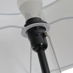 HOMCOM 59.75" Tripod Floor Lamp With Pull Chain Standing, Fabric Lampshade E26 Lamp Holder Steel For Living Room, Bedroom, Office -Homcom GUEST 6d898d3d 9991 44cc 9ee8 07f3db77ed47