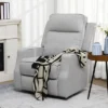 HOMCOM Electric Power Recliner Armchair With USB Charging Station, Sofa Recliner With Linen Upholstered Seat And Retractable Footrest, Gray