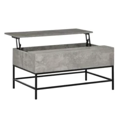 HOMCOM Modern Lift Top Coffee Table With Hidden Storage Compartment And Steel Legs For Living Room, Reception Room 12 HOMCOM Modern Lift Top Coffee Table With Hidden Storage Compartment And Steel Legs For Living Room, Reception Room -Homcom GUEST 70aaa996 2a28 4784 8518 5df5e3410bba