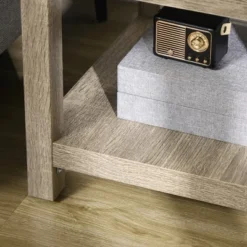 HOMCOM Storage End Table With Charging Station, Small Side Table For Small Spaces, Wood End Table With USB Ports And Outlets, Living Room Furniture -Homcom GUEST 71c4b20c 24af 46b9 bf8d cfbd135006ed