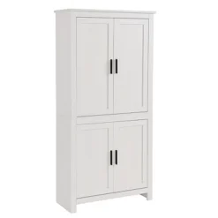 HOMCOM 64" 4-Door Kitchen Pantry, Freestanding Storage Cabinet With 3 Adjustable Shelves For Kitchen, Dining Or Living Room -Homcom GUEST 734ee534 a97b 4eac a647 1f6c75c27314