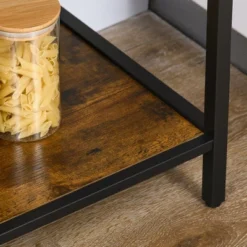 HOMCOM Industrial Wine Rack With 11-Bottles Holder, Free Standing Wine Shelf With Glass Holders For Home Bar, Kitchen, Rustic Brown -Homcom GUEST 73dea91e d01c 41eb b1f3 fd370b0b4323