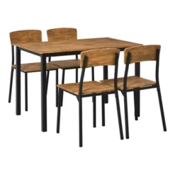 HOMCOM 5 Piece Modern Industrial Dining Table And Chairs Set For Small Space, Kitchen, Dining Room 7 HOMCOM 5 Piece Modern Industrial Dining Table And Chairs Set For Small Space, Kitchen, Dining Room -Homcom GUEST 74c53d66 1478 4cb4 a844 8bf678d4bc6c