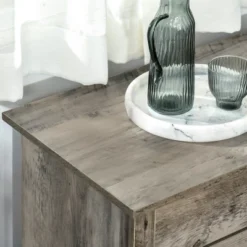 HOMCOM 32" Farmhouse Barn Door Style Sideboard, Buffet Cabinet, Coffee Bar For Kitchen, Living Room Or Entryway, Gray Wash -Homcom GUEST 757ed869 c48a 43f2 9c93 27bbf1f60429