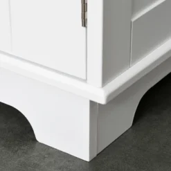 HOMCOM 67" Modern Buffet With Hutch, Louvered Kitchen Pantry Microwave Cabinet With Framed Glass Doors And 2 Drawers, White -Homcom GUEST 7aa0a79c d9cd 45a4 acd2 e65efed659ad