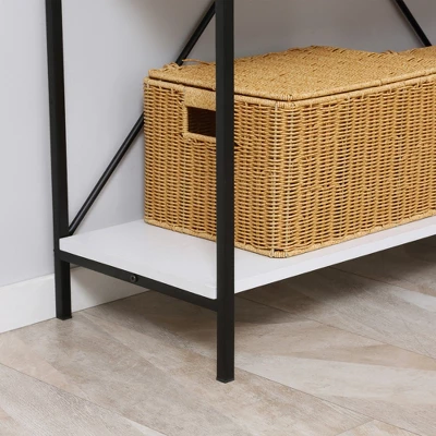 HOMCOM Modern Console Table With 2 Drawers And Open Shelf, Sofa Table For Entryway, Living Room And Hallway, White 5 HOMCOM Modern Console Table With 2 Drawers And Open Shelf, Sofa Table For Entryway, Living Room And Hallway, White - Image 5