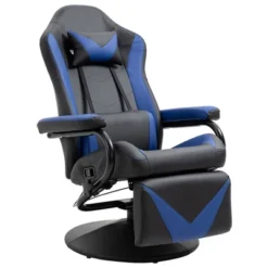 HOMCOM Gaming Recliner, Racing Style Video Gaming Chair With Adjustable Backrest And Footrest, High Back Swivel Computer Chair With Lumbar Support And Headrest -Homcom GUEST 7d4439ab 2e67 438d 91ca 9fdfc52b586d