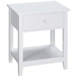 HOMCOM Modern Style Nightstand, Side Table With Drawer And Storage Shelf For Bedroom, Or Living Room 17 HOMCOM Modern Style Nightstand, Side Table With Drawer And Storage Shelf For Bedroom, Or Living Room -Homcom GUEST 7e02cb50 c66b 4d19 b6b5 0043e646a513