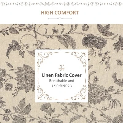 HomCom Upholstered Armless Accent Chair Leisure Side Chair With Wingback Design 3 HomCom Upholstered Armless Accent Chair Leisure Side Chair With Wingback Design - Image 3