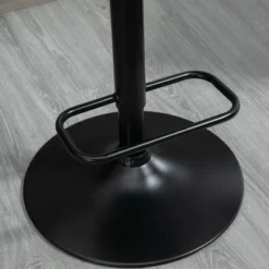 HOMCOM Counter Height Bar Stools Set Of 2, Height Adjustable Swivel Barstools With Footrest And Tufted Back, Linen Fabric Bar Chairs, Brown -Homcom GUEST 8b216fe6 9f8c 420a 9144 129c0c38ff09