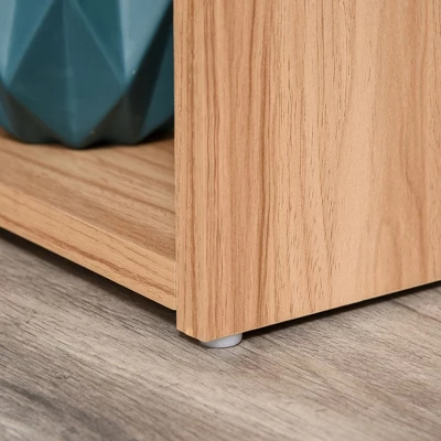 HOMCOM 360° Rotating Home Office Desk L Shaped Corner Computer Desk With Storage Shelves, Writing Table Workstation 5 HOMCOM 360° Rotating Home Office Desk L Shaped Corner Computer Desk With Storage Shelves, Writing Table Workstation - Image 5