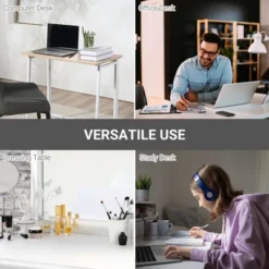 HOMCOM Writing Desk, 31.5" Folding Table For Small Space, Computer Desk With Metal Frame, Space-Saving Workstation For Home Office -Homcom GUEST 9179ea8e 624d 4cf8 8663 347337e342c4