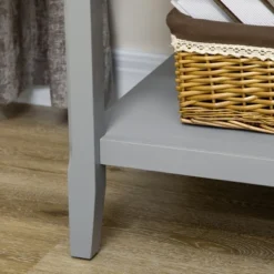 HOMCOM Vintage Side Table For Living Room Or Bedroom Storage End Table With Antique Handle Drawer & Shelf, Wooden Side Table, Set Of 2, Gray -Homcom GUEST 9418965c 0b4c 4e72 8000 42c9b297d9a6