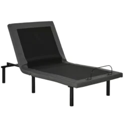 HOMCOM Twin XL Adjustable Bed Frame, Ergonomic Zero Gravity Power Bed Base With Head And Foot Incline, Memory, And Wireless Remote, Gray -Homcom GUEST 954f497a 0951 42a7 a528 bce37b3b33ea