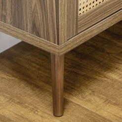 HOMCOM Sideboard Buffet Cabinet, Kitchen Storage Cabinet With Rattan Decorated Doors, Adjustable Shelves For Living Room, Dining Room, Hallway, Brown -Homcom GUEST 956d3dfb 2c4c 4a9a a0e7 9861a1703538