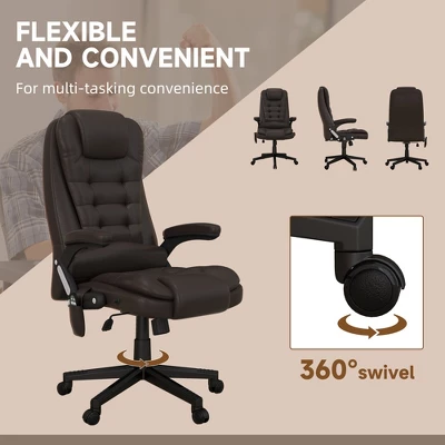 HOMCOM High-Back Massage Office Chair, Heated Reclining Computer Chair With Remote 4 HOMCOM High-Back Massage Office Chair, Heated Reclining Computer Chair With Remote - Image 4