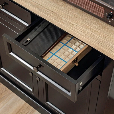 HOMCOM Sideboard Buffet Cabinet With Storage Drawers, 2 Door Kitchen Storage Cabinet With Adjustable Shelves, Coffee Bar For Living Room, Black 4 HOMCOM Sideboard Buffet Cabinet With Storage Drawers, 2 Door Kitchen Storage Cabinet With Adjustable Shelves, Coffee Bar For Living Room, Black - Image 4