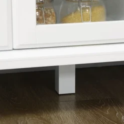 HOMCOM Kitchen Sideboard, Buffet Cabinet With 5 Storage Drawers And Double Glass Door Cupboard For Living Room, White 9 HOMCOM Kitchen Sideboard, Buffet Cabinet With 5 Storage Drawers And Double Glass Door Cupboard For Living Room, White -Homcom GUEST a2c6ad2d ae09 459f 8ee9 14af673c863e