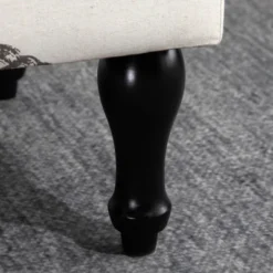 HOMCOM Linen-Touch Upholstered Fabric Ottoman Bench Bed Stool For Bedroom, Entryway, Living Room 8 HOMCOM Linen-Touch Upholstered Fabric Ottoman Bench Bed Stool For Bedroom, Entryway, Living Room -Homcom GUEST a4aa74ba f835 481f b861 bc2311364156