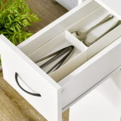 HOMCOM 3- Tier Slim Storage Cart, Rolling Narrow Kitchen Cart On Wheels For Small Place, Slide Out Side Utility Cart For Bathroom, Laundry 8 HOMCOM 3- Tier Slim Storage Cart, Rolling Narrow Kitchen Cart On Wheels For Small Place, Slide Out Side Utility Cart For Bathroom, Laundry -Homcom GUEST a4cb7df7 1193 4045 8196 55ae4dba7c04