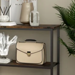 HOMCOM 39" Console Table, Modern Sofa Table With 2 Storage Shelves, Steel Frame, Narrow Entryway Table For Hallway -Homcom GUEST a58a7a2a 8494 4c90 b6db e7a535acd53d