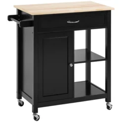 HOMCOM Rolling Kitchen Cart With Wood Top, Kitchen Island With Storage Drawer On Wheels For Dining Room 13 HOMCOM Rolling Kitchen Cart With Wood Top, Kitchen Island With Storage Drawer On Wheels For Dining Room -Homcom GUEST a5f934c0 06ef 4faa 81a2 77946daf82a5