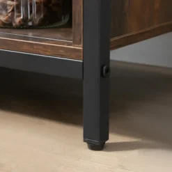 HOMCOM Industrial Farmhouse Buffet Cabinet, Kitchen Sideboard With Sliding Barn Doors, 3 Drawers And Adjustable Shelves For Living Room, Rustic Brown -Homcom GUEST a854099d bae6 4ec9 85a1 5028144dc488 1