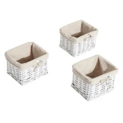 HomCom 32" Rustic Floating Shelf With Coat Hooks And Baskets - Antique White -Homcom GUEST af7dcafc 7e02 4a91 a661 2ae333002596