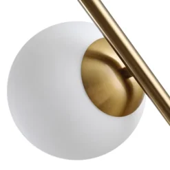 HOMCOM Floor Lamp W/ 2pcs Glass Lamp Shade Modern Portable Decorative Lamp, White -Homcom GUEST b0c2a1f5 e563 478f b279 ddc3a7ba8967