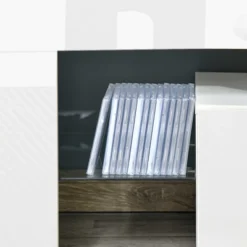 HOMCOM High Gloss TV Stand Cabinet With Remote Controlled LED Lights, Media TV Console Table With Storage Compartment For TVs Up To 65", White 9 HOMCOM High Gloss TV Stand Cabinet With Remote Controlled LED Lights, Media TV Console Table With Storage Compartment For TVs Up To 65", White -Homcom GUEST b32e0ca0 c733 4ab3 88e5 8e51aedeb7c1