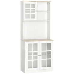 HOMCOM Kitchen Buffet With Hutch, Storage Pantry With 3 Cabinets, 2 Open Shelves And Large Countertop -Homcom GUEST b4e5b5c1 d2f6 4b80 a3d0 ec0c0dbab0f1