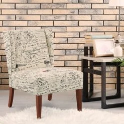 HomCom Upholstered Armless Accent Chair Leisure Side Chair With Wingback Design 15 HomCom Upholstered Armless Accent Chair Leisure Side Chair With Wingback Design -Homcom GUEST b513af32 c606 443c 91ff 9a7018d69fe1