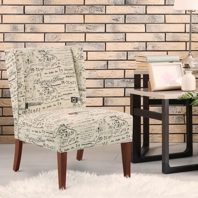 HomCom Upholstered Armless Accent Chair Leisure Side Chair With Wingback Design 8 HomCom Upholstered Armless Accent Chair Leisure Side Chair With Wingback Design - Image 8