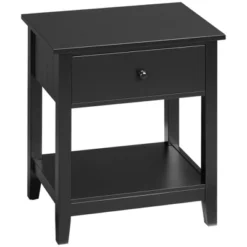 HOMCOM Modern Style Nightstand, Side Table With Drawer And Storage Shelf For Bedroom, Or Living Room 16 HOMCOM Modern Style Nightstand, Side Table With Drawer And Storage Shelf For Bedroom, Or Living Room -Homcom GUEST bb38fbc5 a9ab 4918 91e5 cf64e47e8ba7