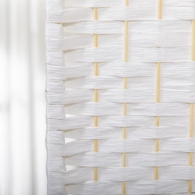 HOMCOM Room Divider, Folding Privacy Screen, 5.6' Room Separator, Wave Fiber Freestanding Partition Wall Divider 5 HOMCOM Room Divider, Folding Privacy Screen, 5.6' Room Separator, Wave Fiber Freestanding Partition Wall Divider - Image 5