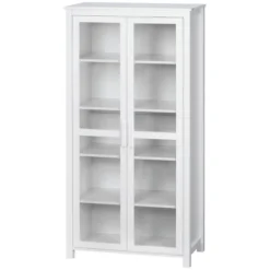 HOMCOM Freestanding Kitchen Pantry, 5-tier Storage Cabinet With Adjustable Shelves And 2 Glass Doors, White 7 HOMCOM Freestanding Kitchen Pantry, 5-tier Storage Cabinet With Adjustable Shelves And 2 Glass Doors, White -Homcom GUEST c716831b 35c0 4f0d 9505 3b6cd69e8272