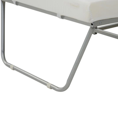 HOMCOM 2-in-1 Foldable Ottoman, Convertible Guest Sleeper Bed With Thick Padded Foam And Storage Box For Small Room, Living Room, Gray 4 HOMCOM 2-in-1 Foldable Ottoman, Convertible Guest Sleeper Bed With Thick Padded Foam And Storage Box For Small Room, Living Room, Gray - Image 4