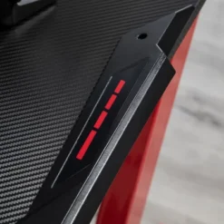 HOMCOM 48 Inch Gaming Desk With Large Tabletop, Racing Computer Desk With Cup Holder And Headphone Hook, Black / Red -Homcom GUEST c82bfe37 4de7 4daf 8f89 754b542afe78