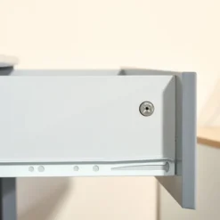 HOMCOM Corner Desk, Triangle Computer Desk With Drawer And Storage Shelves For Small Spaces, Home Office Workstation For Living Room, Or Bedroom, Gray -Homcom GUEST c89dc08f f140 49cd 97b7 a0b2f4e34906